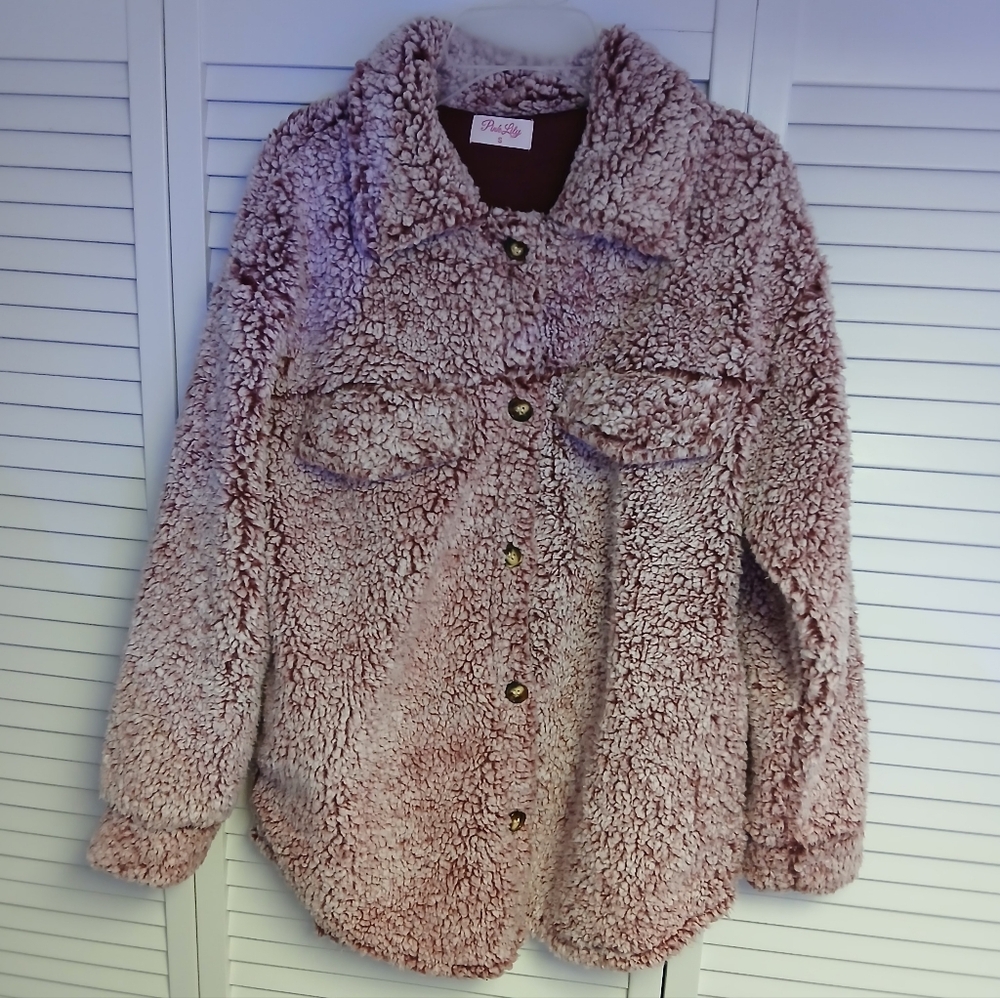 Lush Pink Sherpa Jacket